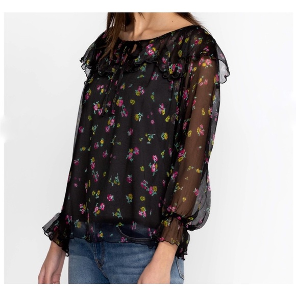 Johnny Was silk Blouse NEW - Picture 4 of 10